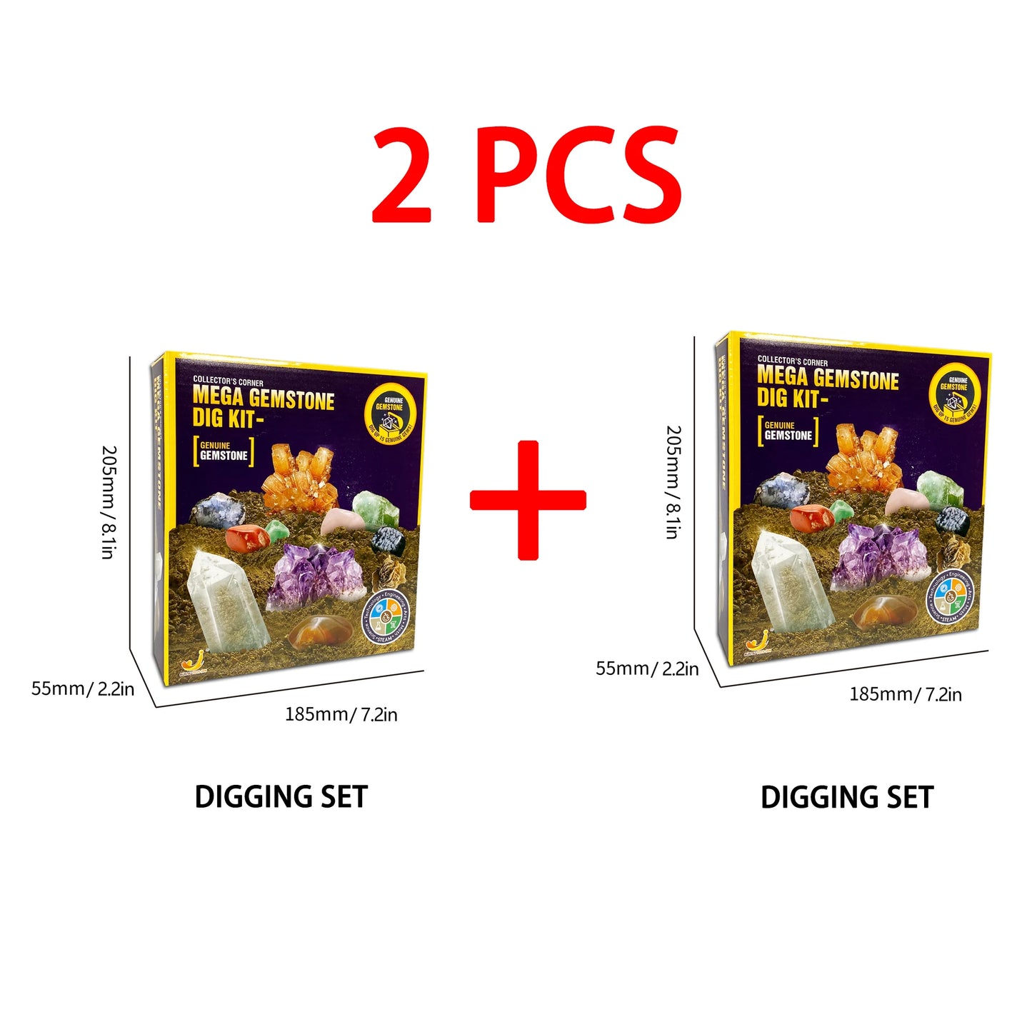 STEM Mega Gemstone Dig Kit-dig and discover gem stone crystal dig toy set child educational toy crystal mining kit Kids gift