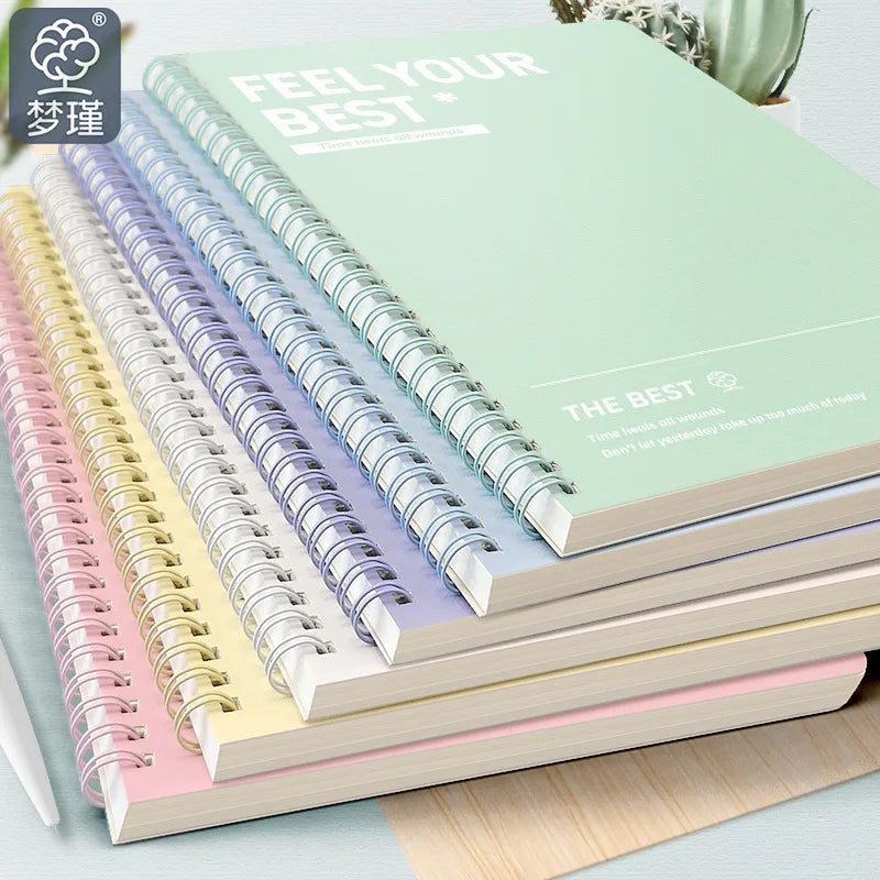 A5 B5 Thickened Spiral Notebooks Perforated Pages Loose-leaf Notebook for Students School Office Stationery Supplies