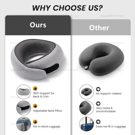 Memory Foam Neck Pillow Cervical Vertebra Travel Portable Noon Break Aircraft U Type Of Pillow Sleep Camping Pillow Carry Bag