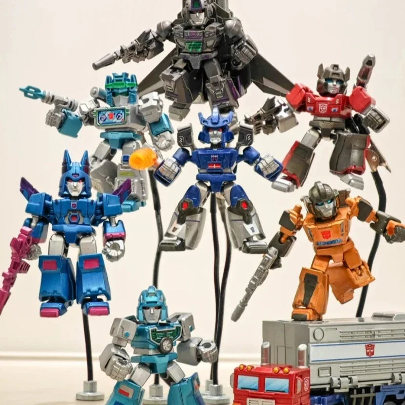 Hot Blokees Transformers Defender/Galaxy/Shining Version Blind Box Complete Series Optimus Prime Action Figure Model Toys Gift ﻿