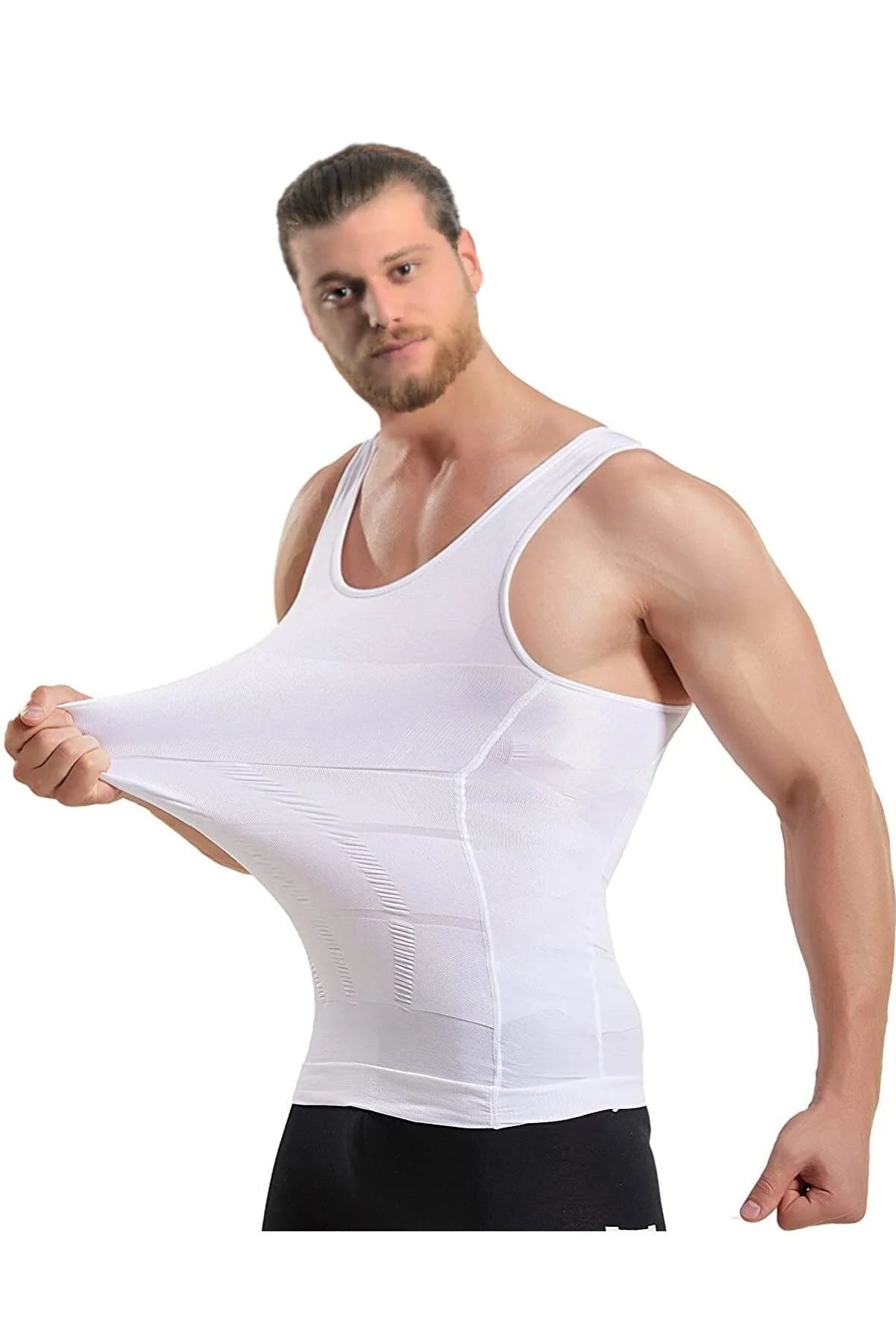 Men Compression Body Shaper Vest Seamless Slimming Tank Top Waist Trainer Belly Control Undershirt Shapewear Weight Loss Shirt