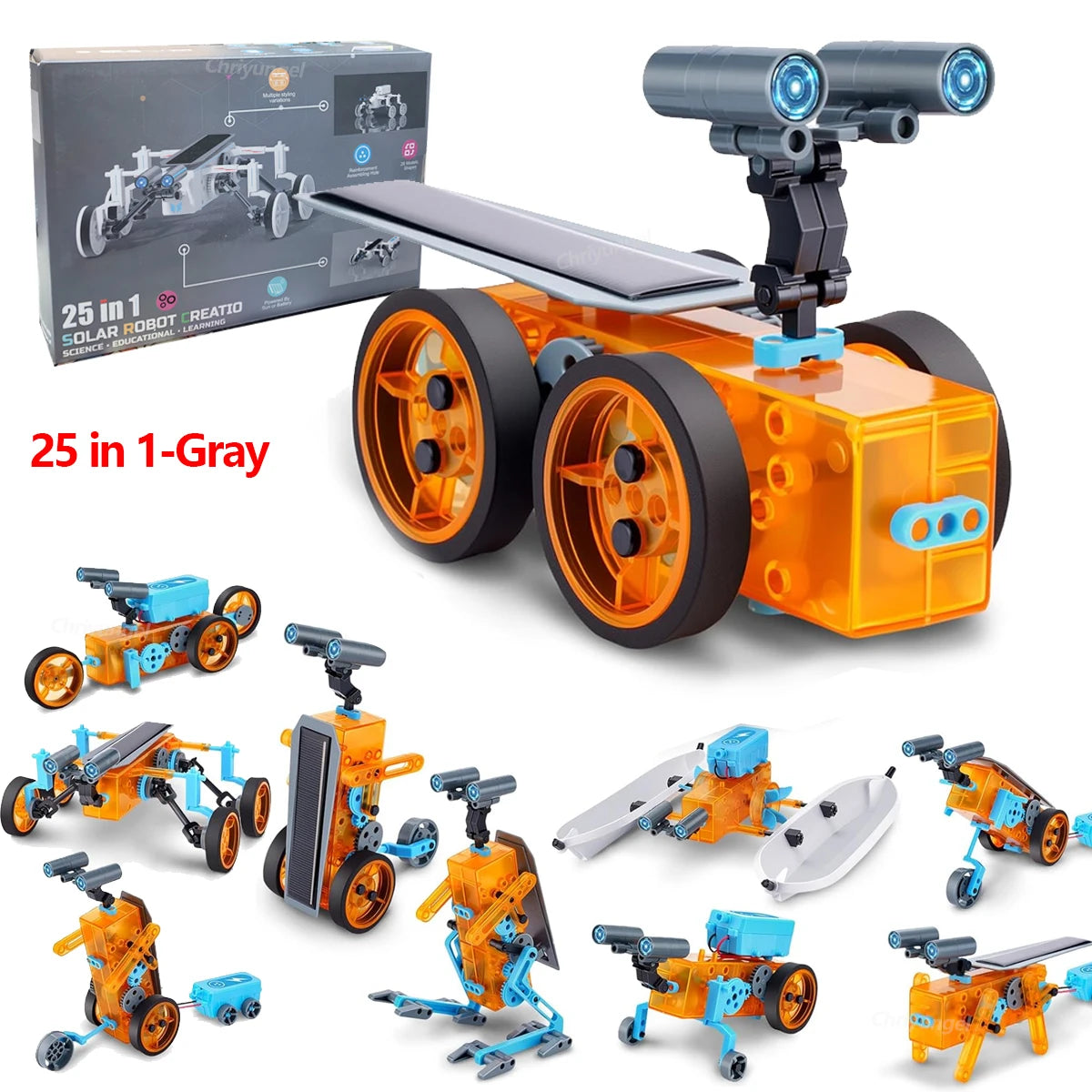 25 in 1 Solar Robot Kit Toys for Kids Boys Educational Toy DIY STEM Science Experiment Gadgets Electric Robotics Kits Gifts