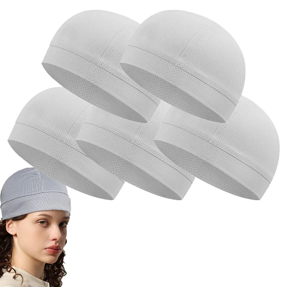 5/2/1pc Summer Cooling Skull Caps Helmet Liner Anti-UV Anti-Sweat Wicking Cycling Running Motorcycle Riding Under Hard Hat Liner
