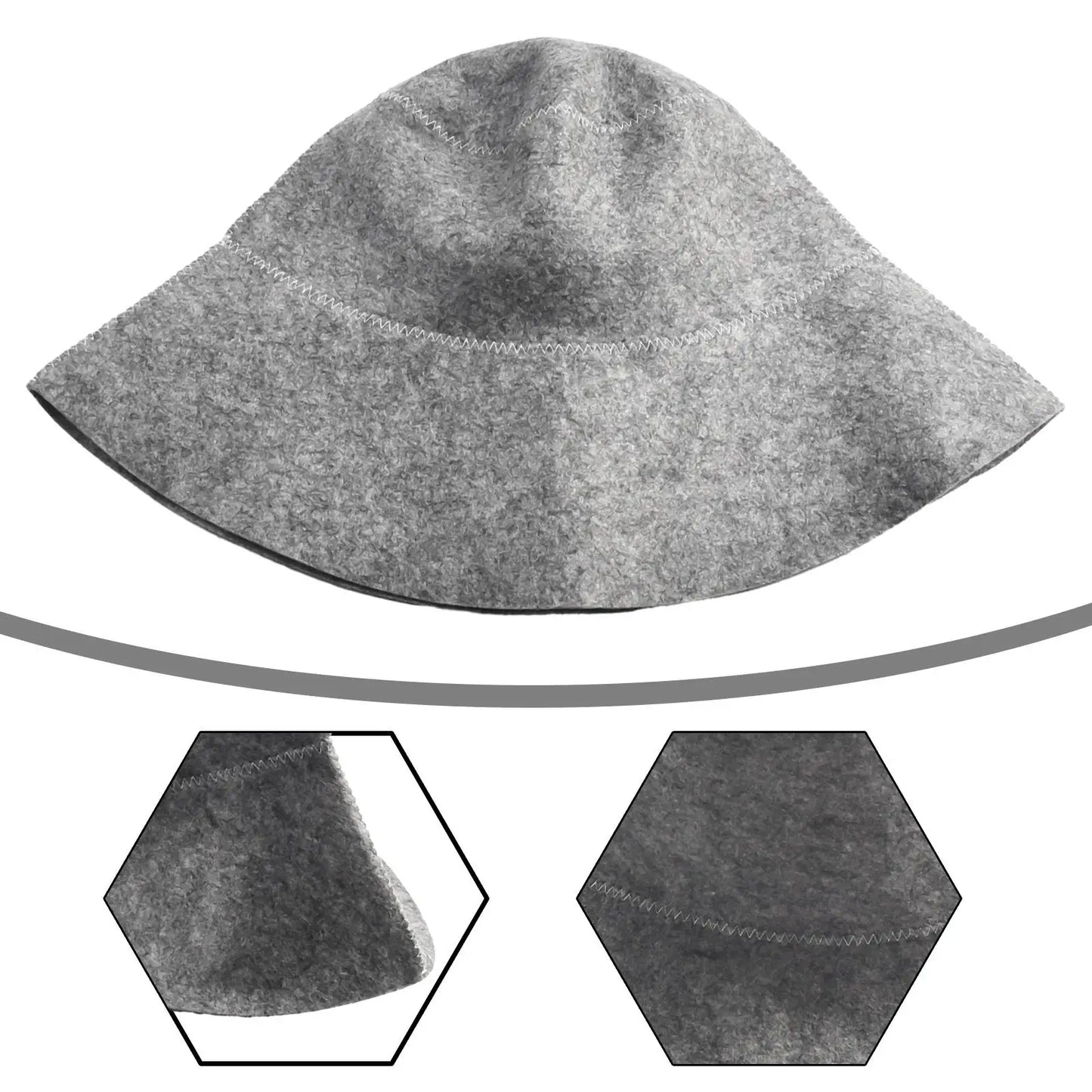 Felt Sauna Hat Anti Heat Russian Cap Thicken Wool Felt Shower Cap Hair Turban For Bath House Head Protection Drop