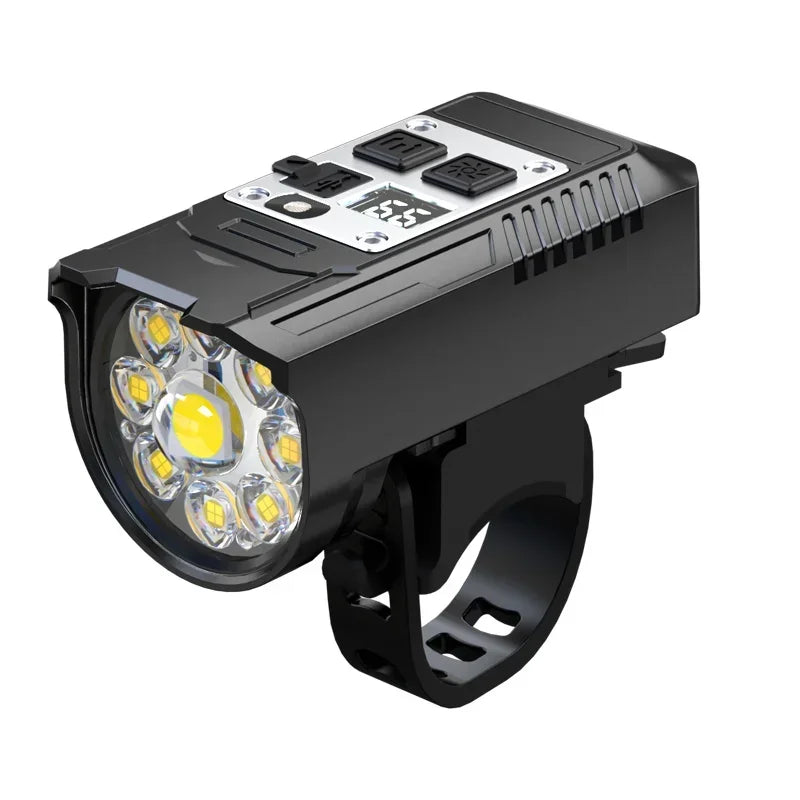 9 LED Bicycle Headlight USB Rechargeable Bike Lamp Super Bright Handlebar Lights Outdoor Waterproof Cycling  Front Light