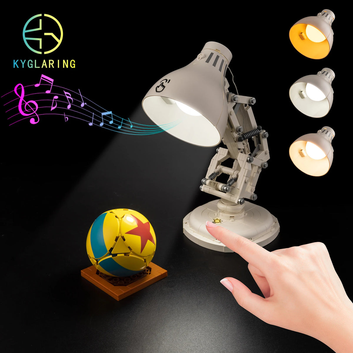 Kyglaring LED Light Kit Suitable for Pixar Luxo Jr. 21357 Building Blocks Decorative Lamp Not Include Building
