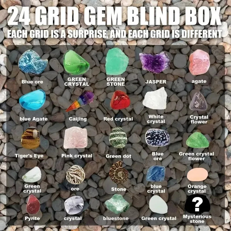 Crystal & Gem Advent Calendar – 24 Days of Rock Collection Surprises