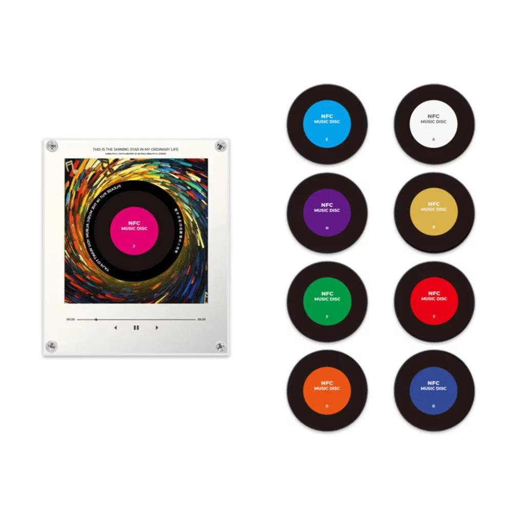 Rotating Disc Night Light with Magnetic Refrigerator Sticker Acrylic Creative Decorative Ornament Fridge Magnets ﻿