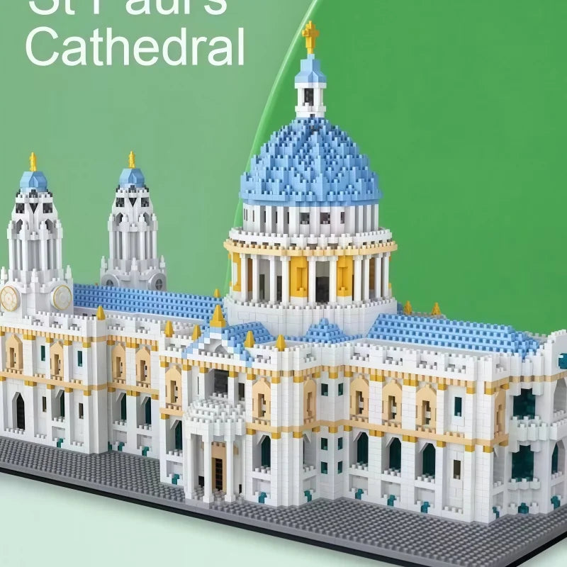 Micro Particle St. Paul's Cathedral Building Kit, Realistic Architectural Model Buildable Set, Educational STEM Toy & Creative S
