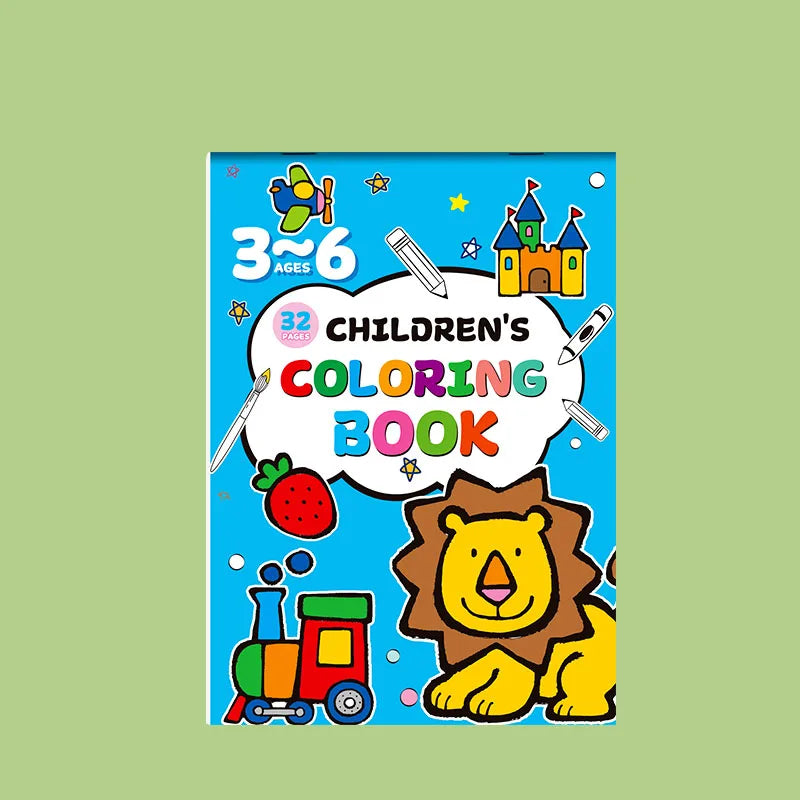 Children's Coloring Book - 32 Pages Fun Educational Activity Book for Kids, Drawing & Learning