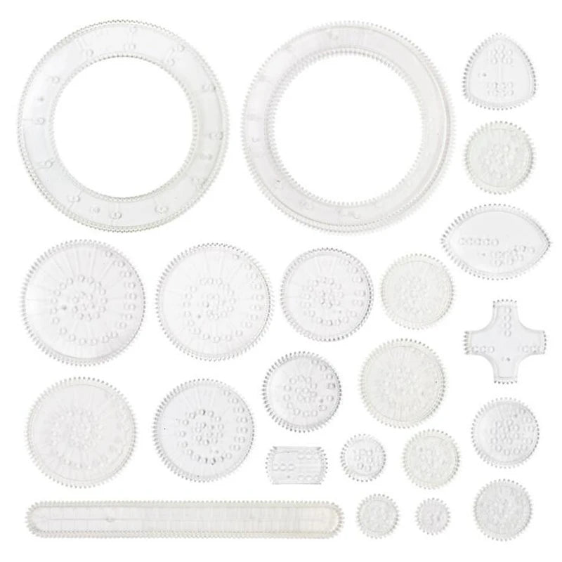10-33pcs Spirograph Design Arts Craft Kit Classic Amazing Designs Rainbow Magic Scratch Off Paper Set Children Kids Drawing Toys