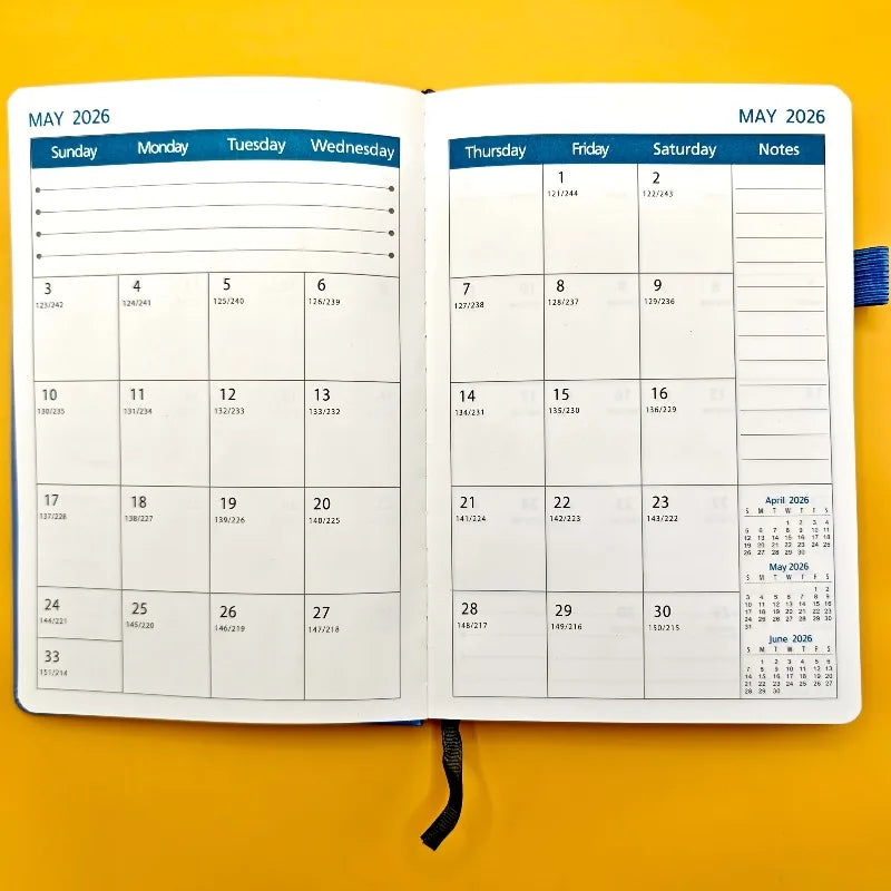 3-Year Monthly Planner Calendar 2026-2028-January To December,Softcover with Elastic Pen Holder, Diary Writing Minimalist Design