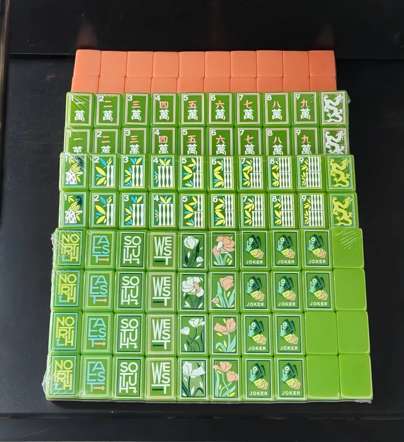 3 Layer Acrylic 160pcs American Mahjong Set Customizable Engraving Mahjong Game Tiles Travel Leisure Board Game for Adults Gifts