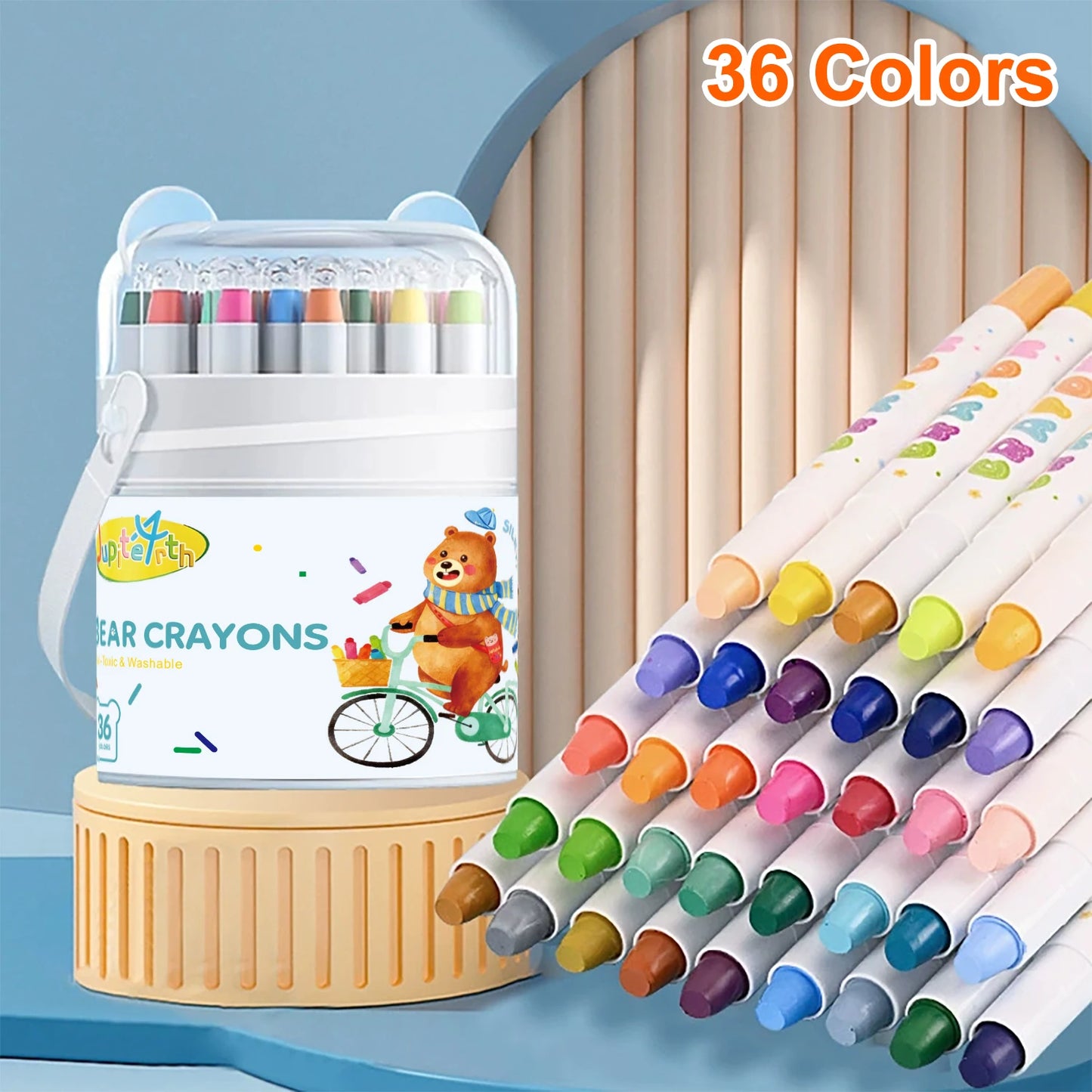 12/24/36/48 Color Silky Twistable Crayons,Washable Art Supplies, Multicultural Pastel Gel Crayons,Easy Grip Coloring Gift