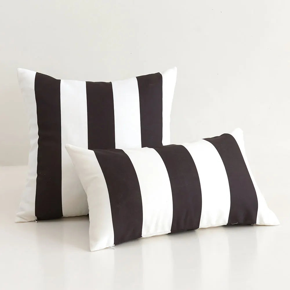 Outdoor Waterproof Pillow Cover Summer Striped Decorative Cushion Cover for Couch Sofa Living Room Funda Cojin 45x45 30x50