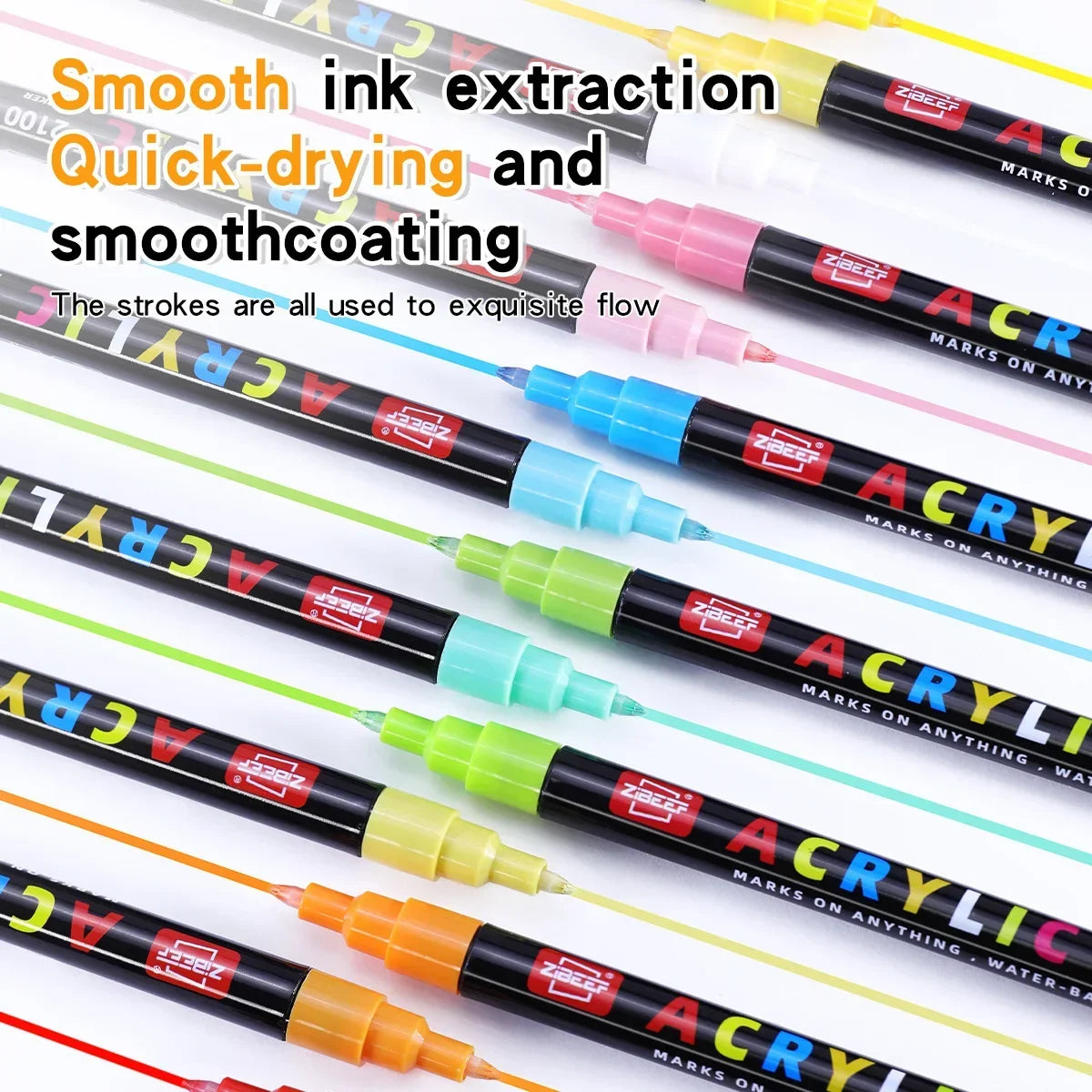 36-240 Acrylic Paint Markers, Waterproof & High Saturation for Wood,Metal,Plastic,Fabric,Glass,Ceramic Painting DIY Art Supplies