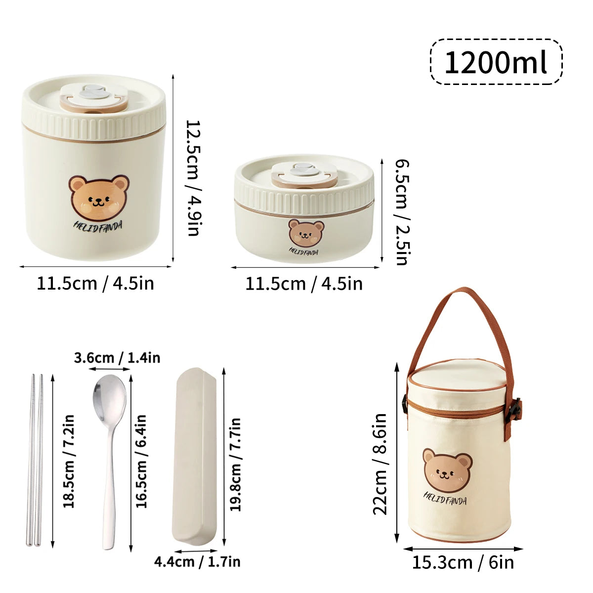 WORTHBUY Portable Insulated Lunch Box 304 Stainless Steel Fruit Salad Food Container Leak-proof Bento Box Microwave Heatable