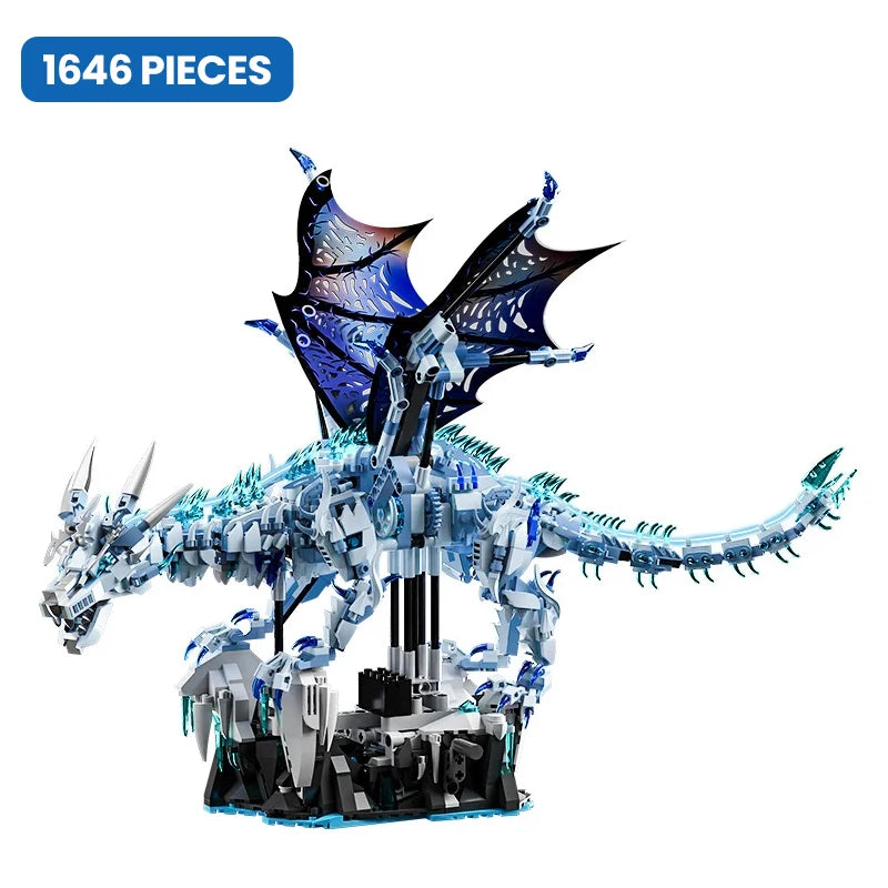 Mechanical Building Set Lights Movable Robot Mantis Dinosaur Horse DIY Science Technical Bricks STEM Toy Kit for Adults Kids