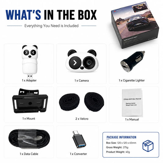 1080P Wireless Carplay Baby Car Camera Monitor, OTA Upgradable Backseat Child Safety Cam with Split Screen, Easy Install