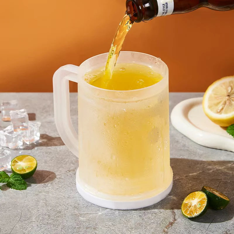 Double-layered ice cups, Perfect for a pool party to keep you cool throughout the summer.double-layer beer mugs, chilled cooling