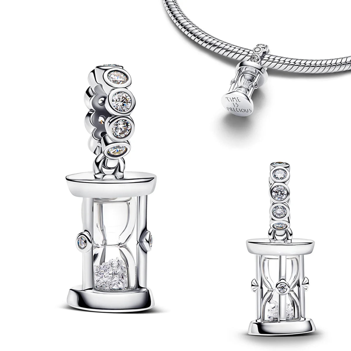 S925 Silver Plated Pave Charm Bead Ice Cream Whistle Stamp Nature Biology Crab Anchor Sun Face Heart DIY Bracelet Fine Jewelry
