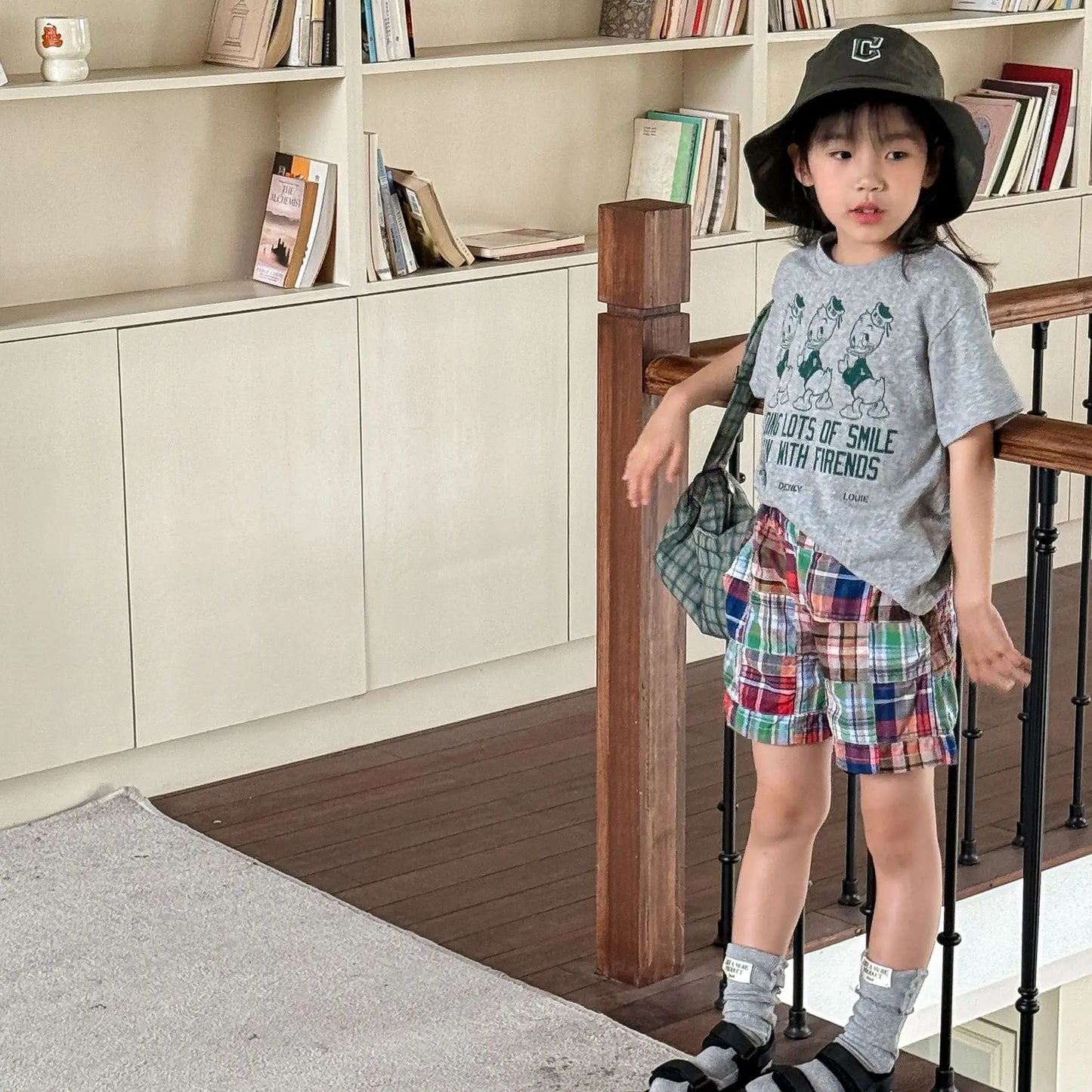 Girls Pants 2025 Summer New Childrens Clothes Korean Style Girl Baby Fashion Patchwork Plaid Shorts Casual Simple Daily