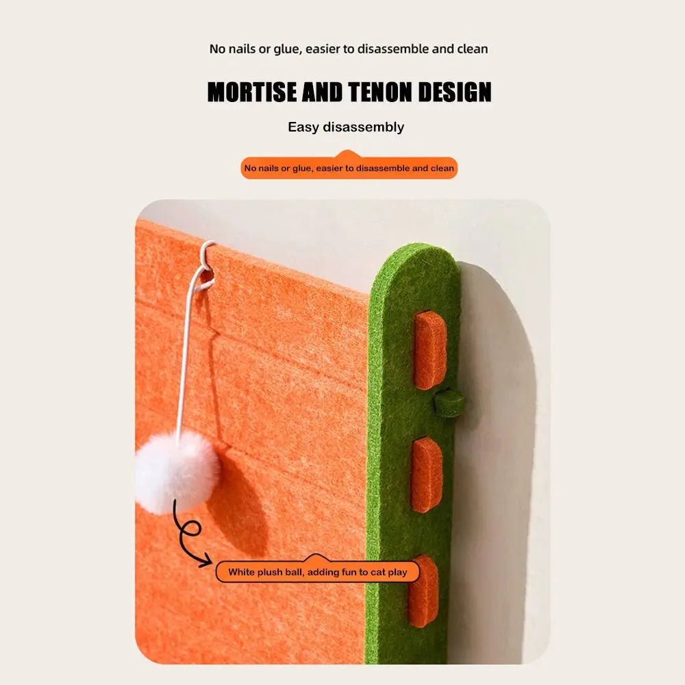 Vertical L-Type Cat Scratch Board Felt Scratch-resistant Cat Climbing Frame Nest Integrated Abrasion-resistant Cat Toy Supplies