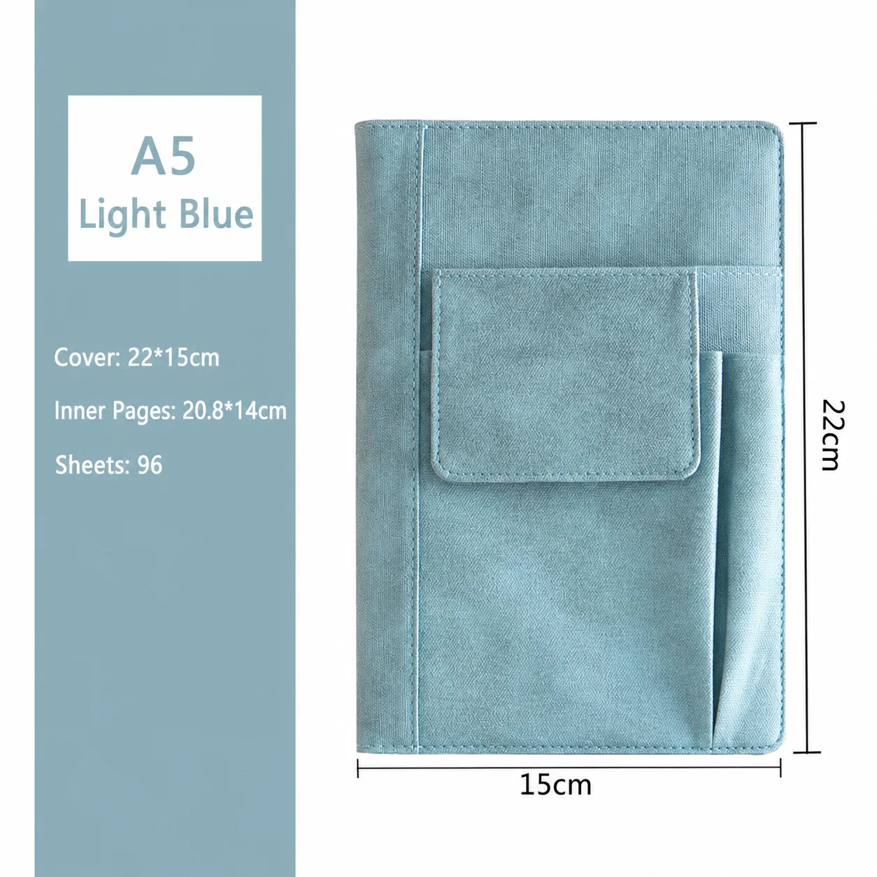 Storage Pocket Notebook Delicate Pu Cover Notebook Pen Loop Journal Rounded Corner A5 Notebook For Personal Use Gift Office Use