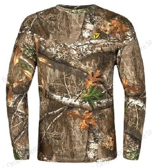 Mens Eagle Pass Hunting Camo Long Sleeve T-shirt Camouflage 3D Print Tshirt Men Women Fashion Sports Tops Tees Men Clothing Camp
