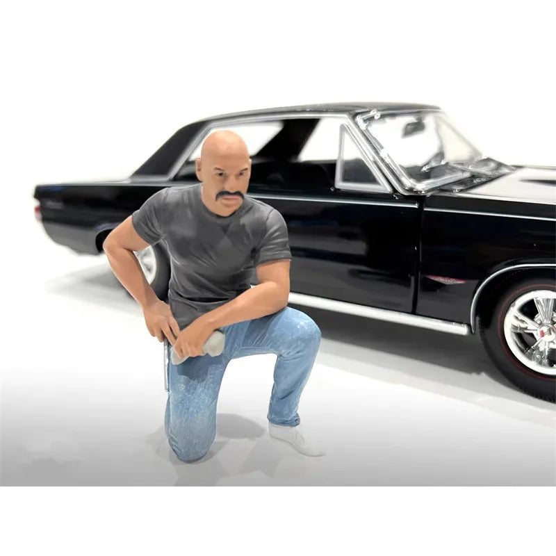 1:18 Scale Resin Model DIY Scene Accessory Vintage Vehicle Racing Car MUSCLE MECHANICS Action Figure Collection Display Toys