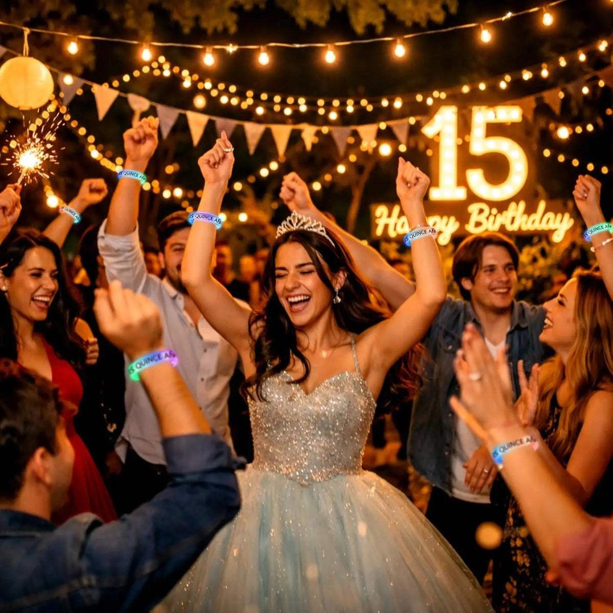 12/24/36/60 Pack Custom LED Bracelets LED Light-Up Bracelets for Wedding Parties Birthday Party Favors