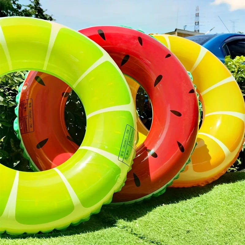 Swimming Ring Fruit Styling Adult Swimming Ring Summer Swimming Essential Supplies Beach Pool Floatation Ring Without Pump