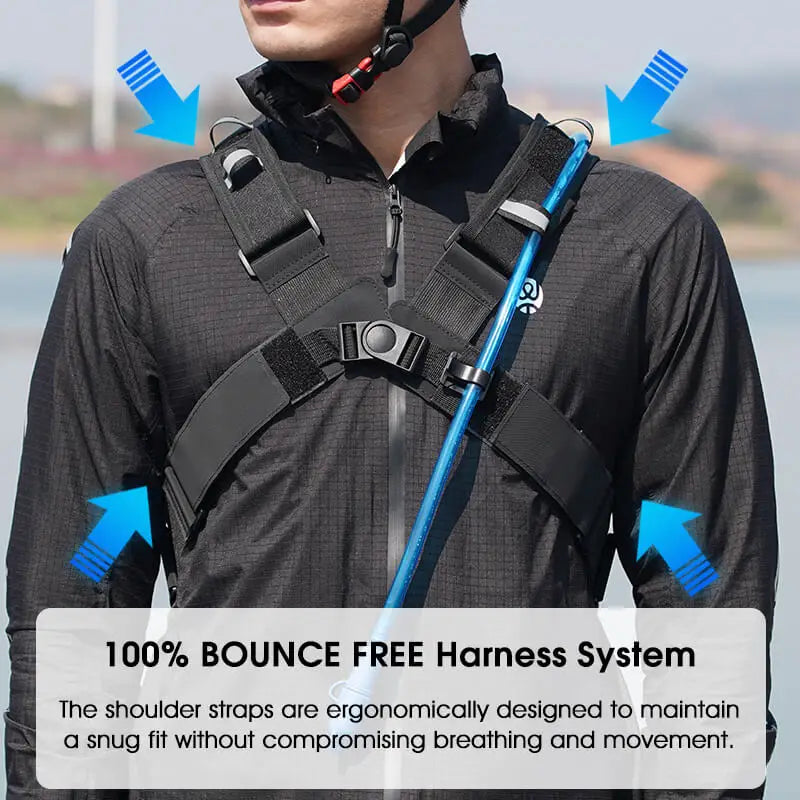 WEST BIKING 10L Ultralight Cycling Backpack Ergonomic Strap Reflective Bicycle Bag With Water Bag Traveling Hiking Cycling Bag