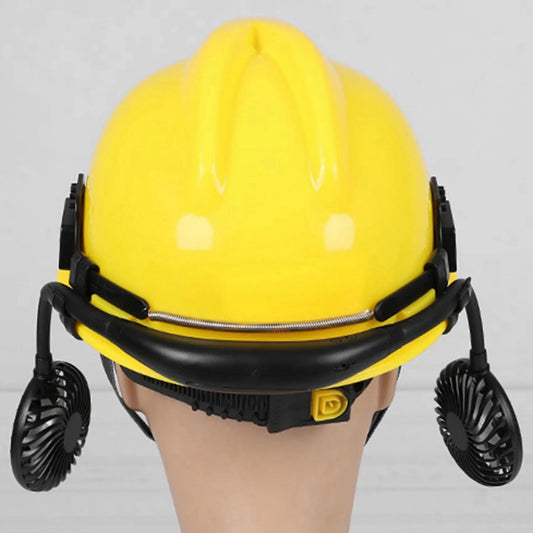 Safety Helmet Fan, 3 Speeds USB Rechargeable Cooling Fan with Night Light, Universal Mount for Hard Hat Summer Work
