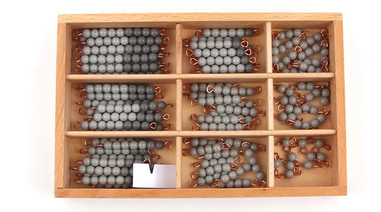 Montessori Counting Game for Children Colorful/ Golden Beads Box Kids Numbers Learning Resources Early Childhood Education Toy