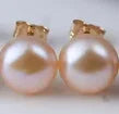 Classic Natural Freshwater Pearl white pink purple black gray 925 sterling silver Stud Earring Jewelry for Women Super Deal