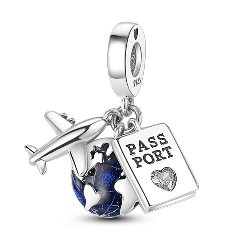 925 Silver Family Series Mother Daughter Splittable Heart Mom Charm Beads Fit Necklace Bracelet Mother's Day DIY Jewellery Gifts