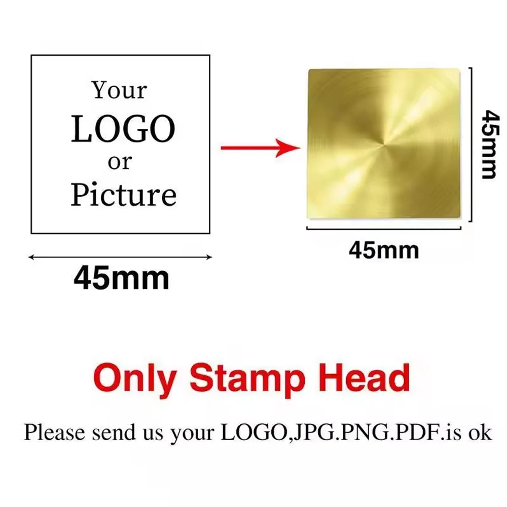 Custom Brass Wax Seal Stamp – Personalized Logo Head in 25–50mm