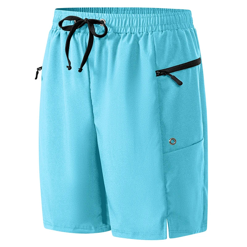 Mens Summer Beach Shorts with Zipper Pockets Quick Dry Board Shorts with Mesh Liner Swim Trunks Swimwear Swimsuit Bathing Suit
