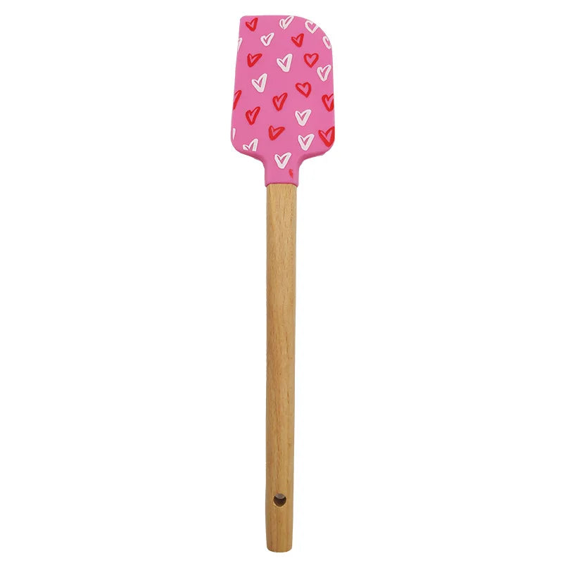 1Pcs Cream Cake Silicone Baking Spatula Scraper Non-stick Kitchen Butter Pastry Blenders Salad Mixer Batter Pies Cooking Tools