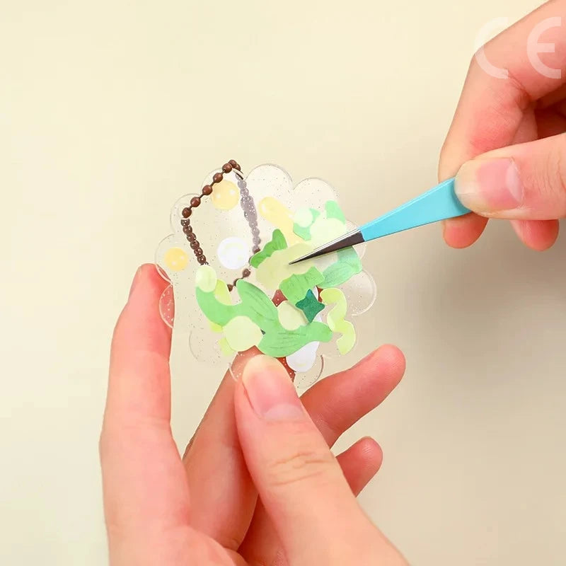2pcs Tweezers Creative Color Clip for DIY Decroative Journal Diary Scrapbook Sticker Tool Back To School Student Supply
