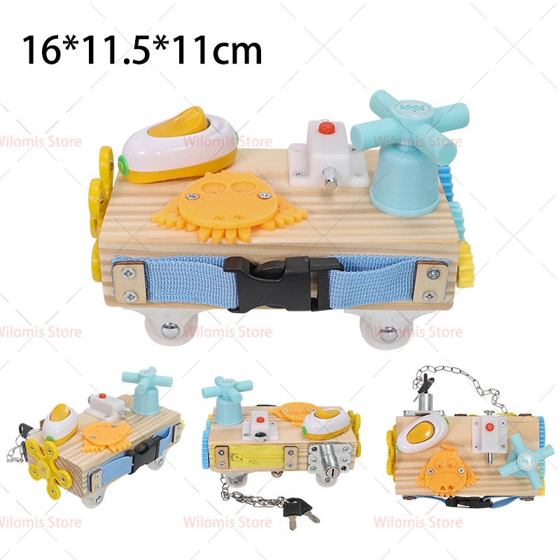 8 Styles Montessori Kids Busy Cube Board Educational Toy Children Hand Grasping Ability Training Lock Learning Toys Toddler Gift