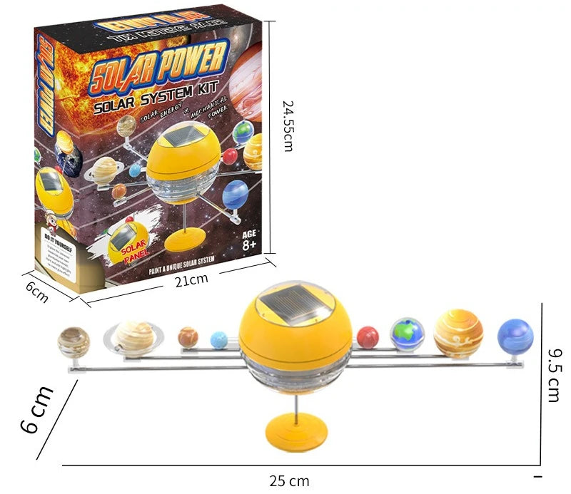 Solar System Model STEM 3D Assembly Toy 8 Planets Projection Device Kids Early Education Learning Science Enlightenment