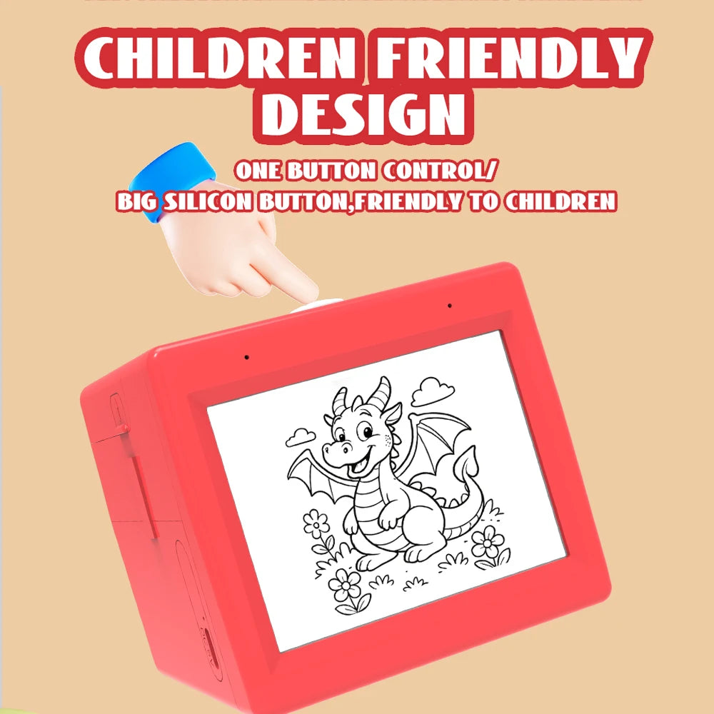 AI Magic Box Voice Control Portable HD Screen Printer for Kids Gift Drawing Printing Toy WIFI Android iOS Thermal Printer