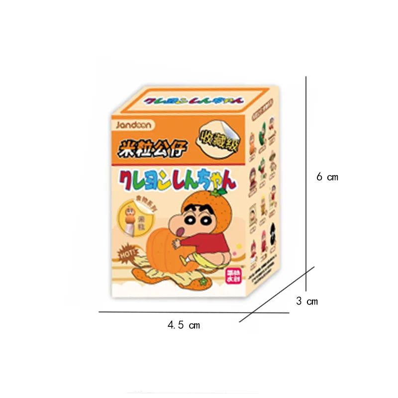 Crayon Shin-Chan Anime Figures Creative Peripheral Dinosaur Diary Baby Rice Grains Doll Model Blind Boxs Toys Children's Gifts