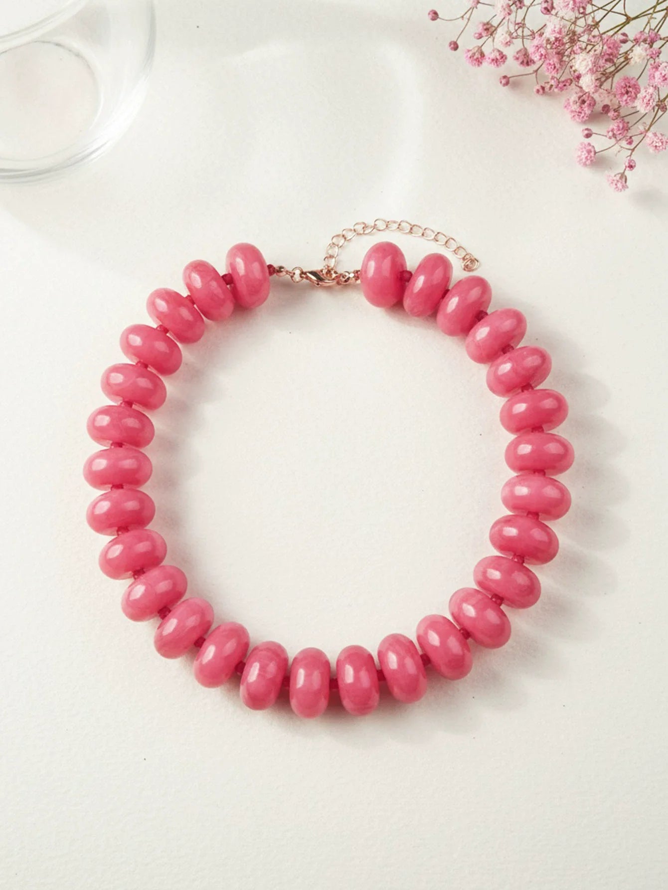 Bohemian Fashion Casual Dopamine Resin Bead Necklace Charms Chunky Jewelry Suitable for Women Daily Vacation Wear