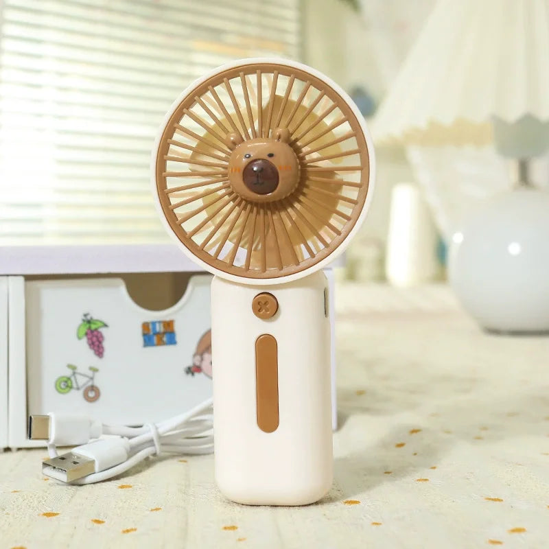 New Mini Fan with High Wind Power, Portable Handheld Fan, USB Charging, 3-speed Wind Speed, Summer Cooling