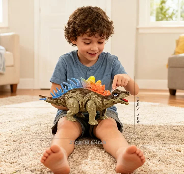 Automatically walking dinosaur robot, equipped with lights and roaring sounds - an interactive moving dinosaur, suitable as a birthday/Christmas gift for boys and girls aged 3-12, a dinosaur companion toy for children