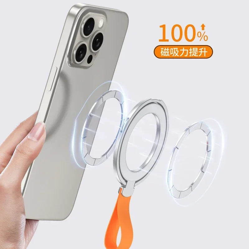 Universal Magnetic Phone Holder For Phone 15 14 13 12 Xiaomi Samsung Stand Grip Finger Ring Car For Magsafe Hand Strap Bracket