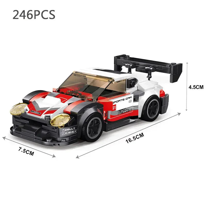 Speed Series Racing Sports Vehiclea Technique Car Supercar Building Blocks Set Bricks Classic MOC Model Toys For Kids